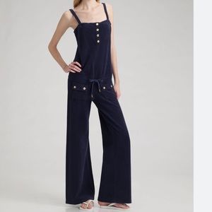 Juicy Couture Wide leg White Terry Cloth Jumpsuit NWT